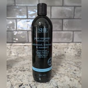 NEW OM SHE Aromatherapy Organic Shower Gel (sandalwood, lemongrass & rosemary)